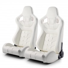 Jiabeir 9009 White High Quality Leather Car Vehicle Gaming Station Simulator Universal Adjustable Sim Bucket Racing Seats