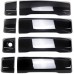 Накладки на дверные ручки для Nissan Titan 2004-2015, 4 шт., черного цвета - tuningdom.ru
