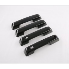 Элегантные глянцево-черные накладки на дверные ручки для Ford F150 2021-2024 с умным ключом