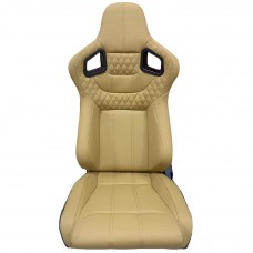 Спортивное гоночное сиденье Jiabeir серии 9005: бежевое ПВХ с углепластиковым покрытием - Горячая распродажа
