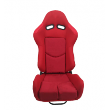 Спортивное гоночное сиденье Jbr 1020 Red: Ковшеобразное, из стекловолокна и углепластика с тканевой спинкой, универсальное