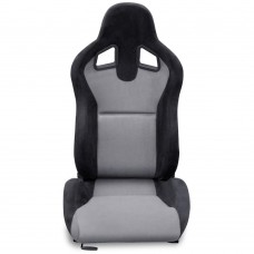 Спортивное гоночное сиденье Jbr 1039: универсальное, регулируемое, из черной ПВХ кожи для автомобилей