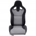 Спортивное гоночное сиденье Jbr 1039: универсальное, регулируемое, из черной ПВХ кожи для автомобилей - купить на tuningdom.ru