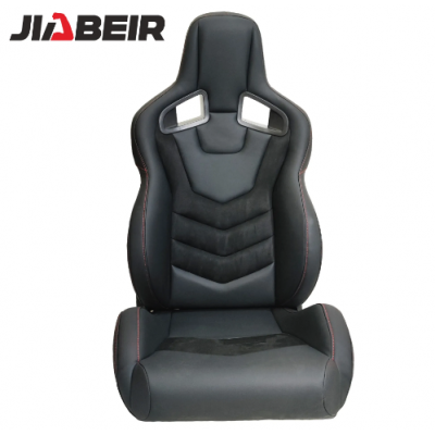 Спортивное гоночное сиденье JBR 1039R: черный стеклопластик с роскошной кожей и тканью - купить на tuningdom.ru