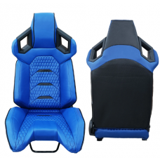 Спортивное гоночное сиденье Jbr 1085 Blue: регулируемое, ковшеобразное и роскошное для автогонок