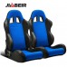 Спортивное гоночное сиденье JBR1001 из синей ткани и кожи для автомобилей на tuningdom.ru