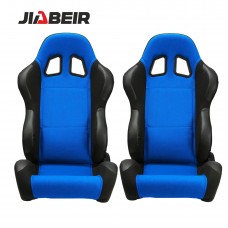 Спортивное гоночное сиденье JBR1001 из синей ткани и кожи для автомобилей