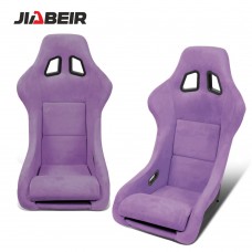 Спортивное гоночное сиденье JBR1022: ковшеобразное, фиолетовое, из замши и стекловолокна