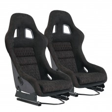 Спортивное гоночное сиденье JBR1022BK-R: универсальное, из стеклопластика с регулируемым серебристым сиденьем