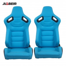 Спортивное гоночное сиденье Jbr1053: ковшеобразное автокресло из синей кожи для гоночных автомобилей
