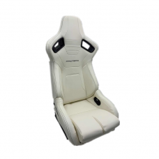 Спортивное гоночное сиденье: Универсальное ковшеобразное из белой ПВХ кожи для гоночных автомобилей