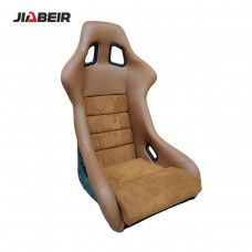Спортивное гоночное сиденье Jbr1097: Ковшеобразное с блестящей коричневой кожаной спинкой