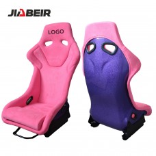 Спортивное гоночное сиденье Jbr9001: Розовая замша с фиолетовой спинкой из стекловолокна для гоночного автомобиля