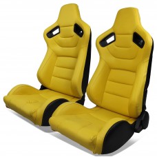 Спортивное гоночное сиденье Jiabeir Yellow Universal для симуляторов ковшевых гонок с регулируемым положением