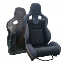 Jiabeir 1039r Fiberglass Carbon Fiber Bucket Back Adjustable Leather Suede Car Vehicle Racing Seats