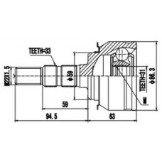 ШРУС наружный ASP CV510222