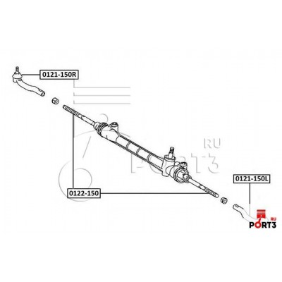 Тяга рулевая Asva 0122150
