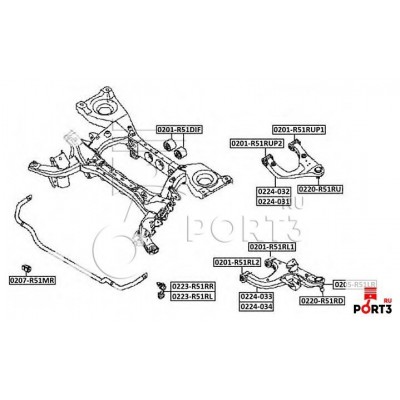 Опора шаровая нижнего рычага Asva 0220R51RD