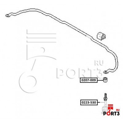 Тяга стабилизатора Asva 0223530