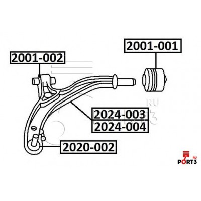 Опора шаровая Asva 2020002