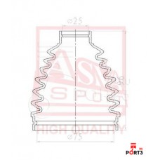 Пыльник ШРУСа (комплект без смазки) Asva ASBTCY2