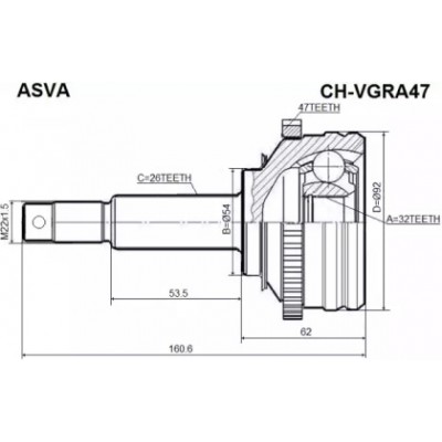 ШРУС внешний Asva CHRVGRA47