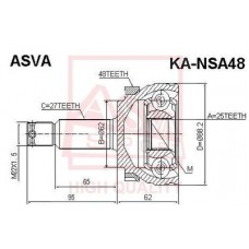ШРУС внешний Asva KANSA48