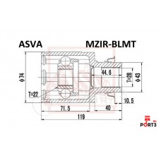 ШРУС внутренний Asva MZIRBLMT