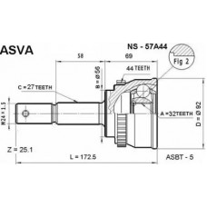 ШРУС внешний Asva NS57A44