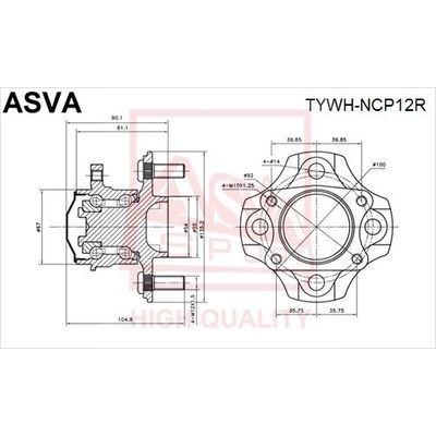 Ступица колеса Asva TYWHNCP12R