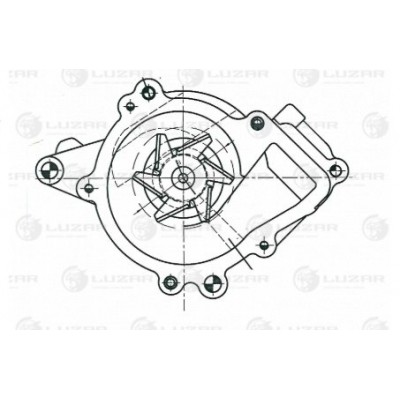 Насос водяной для ам Chevrolet Captiva (11-)Vectra C (02-) 2.0i2.2i2.4i () Luzar LWP0544