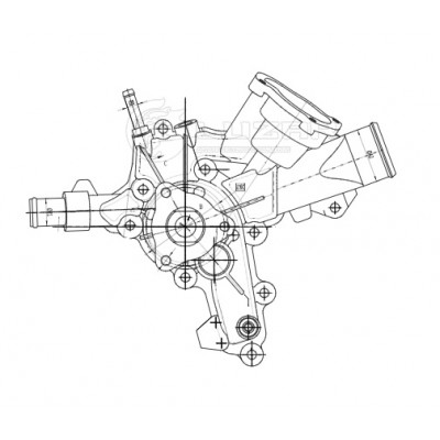 Насос водяной для ам Opel Astra H (04-)Corsa D (06-) 1.2i1.3i1.4i () Luzar LWP2112