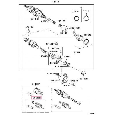 Пыльник шрус внутренний комплект 59x76.5x16.5 Febest 0115ACA33RT