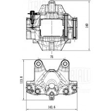 Суппорт тормозной LYNXauto BA2563