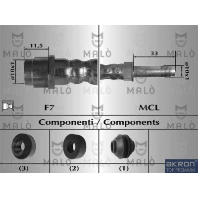 Шланг тормозной LYNXauto BL3174