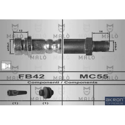 Шланг тормозной LYNXauto BL4370