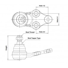 Опора шаровая LYNXauto C1054LR