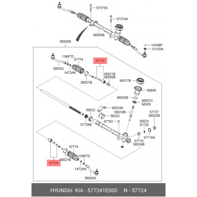 Тяга рулевая LYNXauto C2151LR
