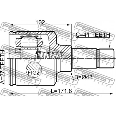 ШРУС внутренний L LYNXauto CI1138