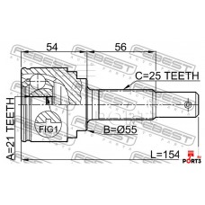 Шрус наружный 24x56x32 Febest 0210QR25DE