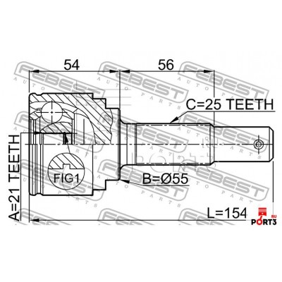 Шрус наружный 24x56x32 Febest 0210QR25DE