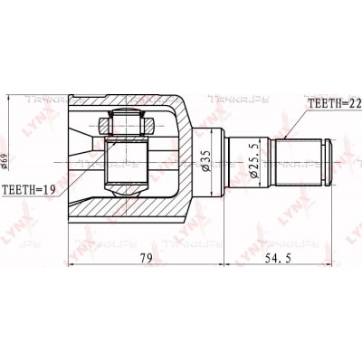 ШРУС внутренний LYNXauto CI1804