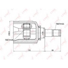 ШРУС внутренний LYNXauto CI3703