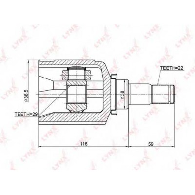 ШРУС внутренний LYNXauto CI3703