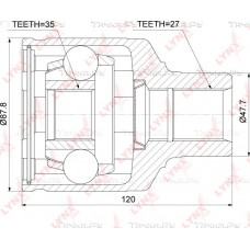 ШРУС внутренний LYNXauto CI3756