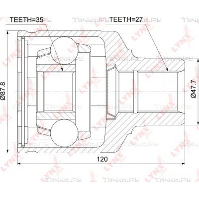 ШРУС внутренний LYNXauto CI3756