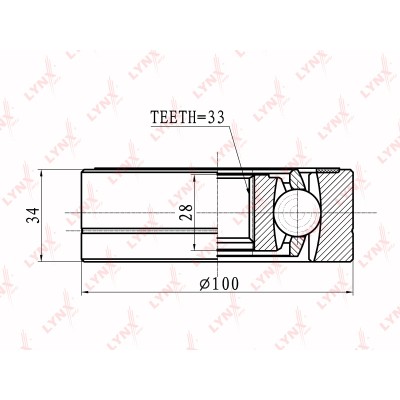 ШРУС внутренний LYNXauto CI8015