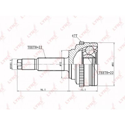 ШРУС наружный LYNXauto CO1825A