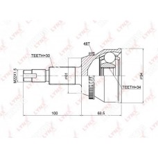 ШРУС наружный LYNXauto CO1867A