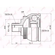 ШРУС наружный LYNXauto CO3019A